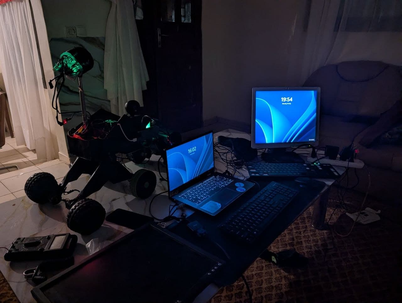 NYSD's early AgriBot development workspace